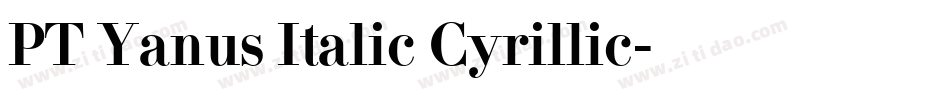 PT Yanus Italic Cyrillic字体转换